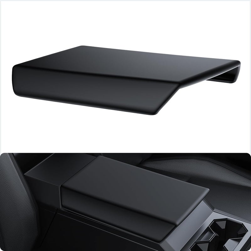 Basenor Armrest Cover for 2026 2025 2024 Tesla Cybertruck Scratch Resistance Center Console Cover Non-Slip Arm Rest Protector [Proprietary Design] Cybertruck Interior Accessories Black - Image 1